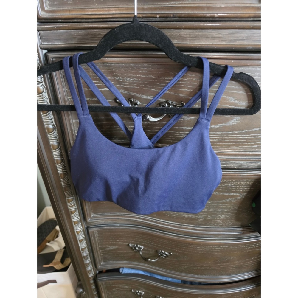 Fabletics‎ Navy Blue Multi-Strap Racerback Sports Bra Activewear Top